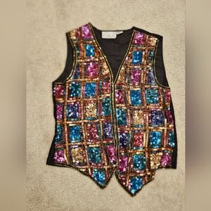 Colorful Sequin Vest